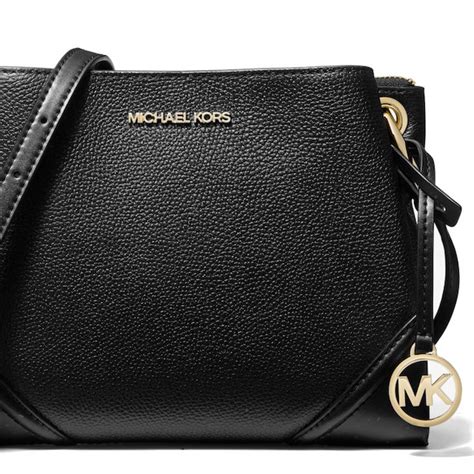 michael kors nicole large pebbled leather crossbody bag|Michael Kors new crossbody bag.